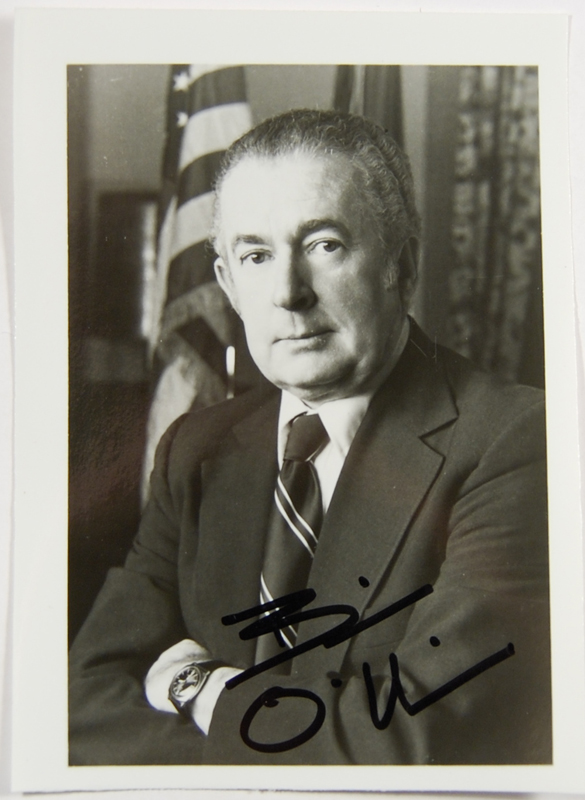 Other Collectibles 1985 CONNECTICUT GOVENOR WILLIAM A O’NEILL AUTOGRAPHED 3X5 PHOTO W/ LETTERHEAD