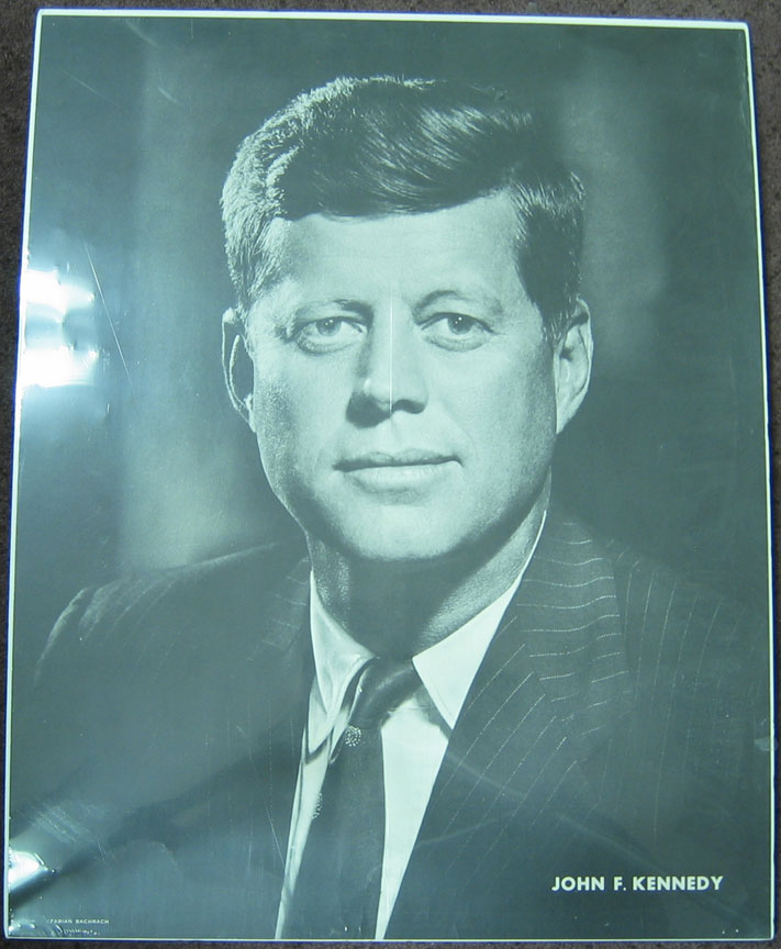 Other Collectibles 1960 JOHN F. KENNEDY PHOTO CAMPAIGN POSTER, 22 X 28, MADE BY FABIAN BACHRACH XF+