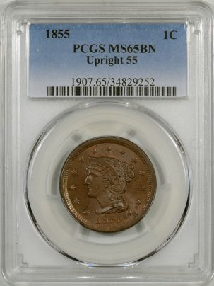 1855-1C-UPRIGHT55-PCGS-MS65BN-252-1