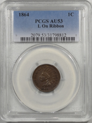 1864-1C-L-ON-RIBBON-PCGS-AU53-812-1