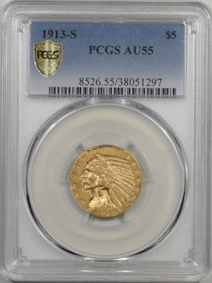 1913s-$5G-PCGS-AU55-297-1