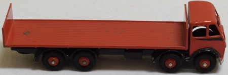 Dinky DINKY #503 FODEN FLAT TRUCK W/ TAILBOARD, RED & BLACK FLASH, EXC W/ VG BOX, RARE