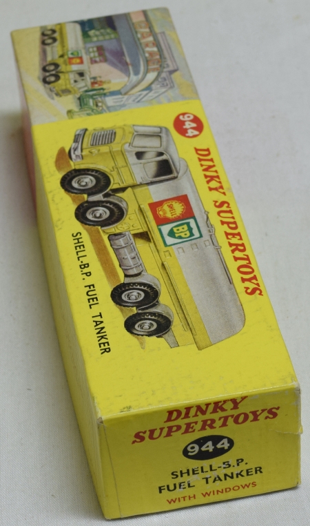 Dinky DINKY #944 SHELL BP FUEL TANKER, GREY CHASSIS & HUBS, EXC MODEL, EXC CORRECT BOX