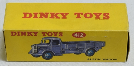 Dinky RARE DINKY #412 AUSTIN WAGON, LEMON YELLOW, MID-GREEN HUBS, MINT, VG CORRECT BOX