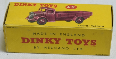 Dinky RARE DINKY #412 AUSTIN WAGON, LEMON YELLOW, MID-GREEN HUBS, MINT, VG CORRECT BOX