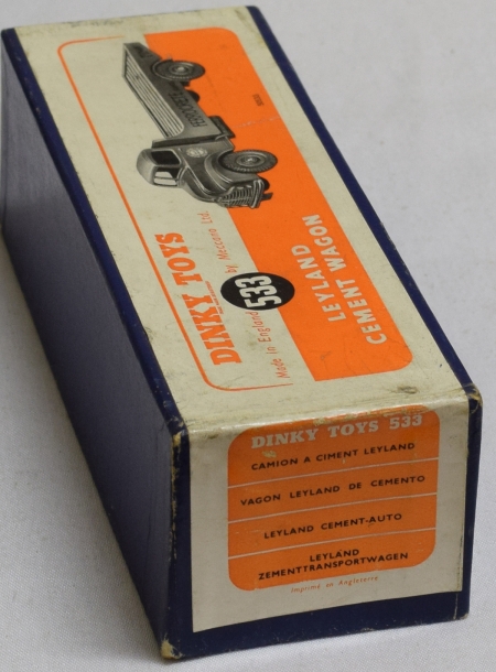 Vintage Diecast Toys DINKY #533 LEYLAND CEMENT WAGON, ORIGINAL VERSION, NR. MINT W/ CORRECT BOX