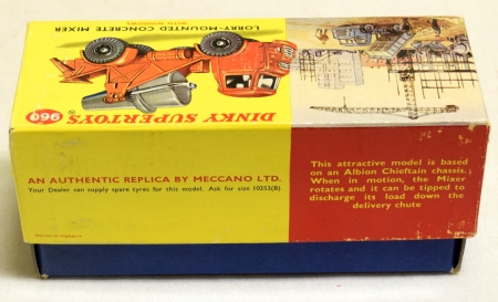 Dinky DINKY 960 LORRY-MOUNTED CONCRETE MIXER, NEAR-MINT MODEL W/ EXCELLENT BOX!