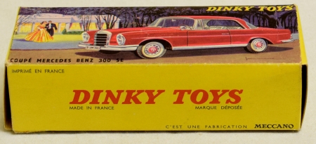 Dinky FRENCH DINKY #533 MERCEDES BENZ 300 SE, BLUE, MINT W/ NEAR-MINT BOX-PRISTINE!