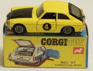Corgi CORGI 345 MGC G.T. COMPETITION MODEL, NEAR-MINT MODEL W/ NEAR-MINT BOX!
