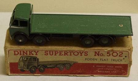 Dinky DINKY 502 FODEN FLAT TRUCK, VG/EXCELLENT MODEL W/ VG BOX!