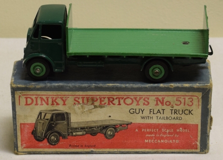 Dinky DINKY 513 GUY FLAT TRUCK WITH TAILBOARD, NEAR-MINT MODEL W/ GOOD BOX!