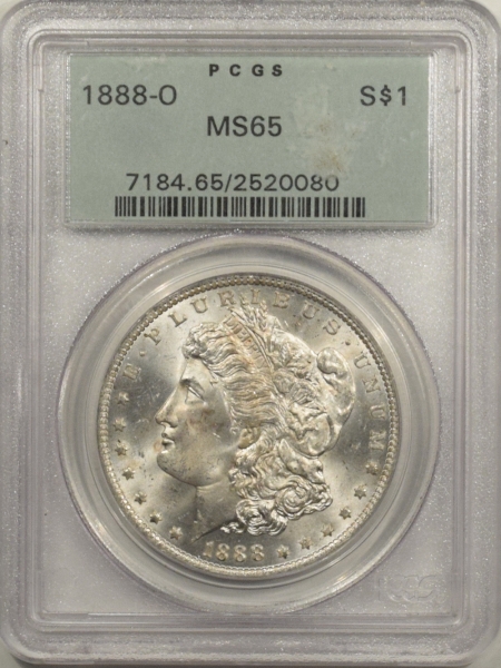 New Certified Coins 1888-O MORGAN DOLLAR – PCGS MS-65, OGH! PREMIUM QUALITY!