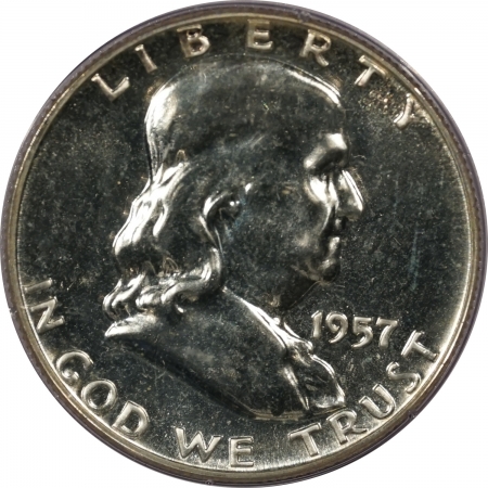 U.S. Certified Coins 1957 PROOF FRANKLIN HALF DOLLAR – PCGS PR-65 PREMIUM QUALITY! RATTLER!