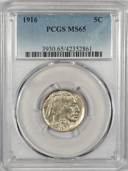 New Certified Coins 1916 BUFFALO NICKEL – PCGS MS-65 GEM!