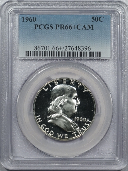 New Certified Coins 1960 PROOF FRANKLIN HALF DOLLAR – PCGS PR-66+CAM