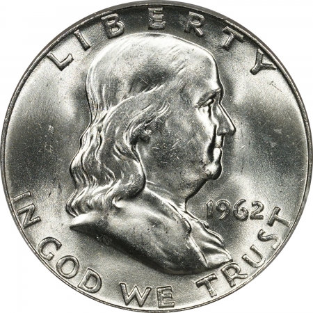 New Certified Coins 1962-D FRANKLIN HALF DOLLAR – PCGS MS-64 FBL BLAST WHITE!