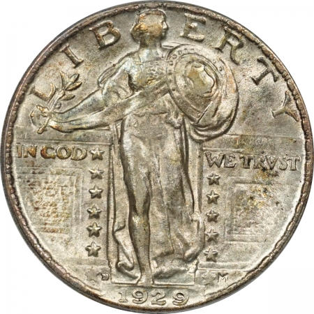 New Certified Coins 1929-D STANDING LIBERTY QUARTER – ANACS AU-58 PREMIUM QUALITY, LOOKS BU!