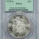 New Certified Coins 1887/6 MORGAN DOLLAR – PCGS MS-62 LOOKS PL PREMIUM QUALITY!!