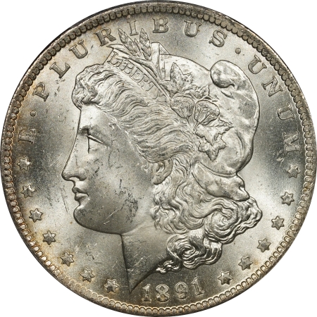 New Certified Coins 1891-CC MORGAN DOLLAR VAM-3 SPITTING EAGLE TOP 100 – PCGS MS-64 FLASHY, PQ!