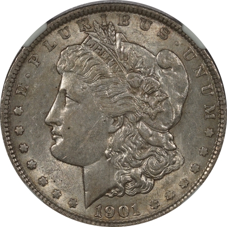 New Certified Coins 1901 MORGAN DOLLAR – NGC AU-55, TOUGH PHILADELPHIA DATE!