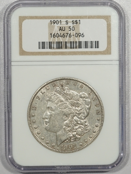 New Certified Coins 1901-S MORGAN DOLLAR – NGC AU-50 OLD HOLDER & ORIGINAL!