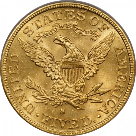 New Certified Coins 1881-S $5 LIBERTY HEAD GOLD – PCGS MS-62 FLASHY & PREMIUM QUALITY!