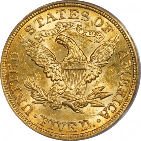 New Certified Coins 1907 $5 LIBERTY HEAD GOLD – PCGS MS-62 PRETTY COLOR AND FLASHY!