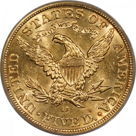 New Certified Coins 1907-D $5 LIBERTY HEAD GOLD – PCGS MS-62 POPULAR DATE & FLASHY!