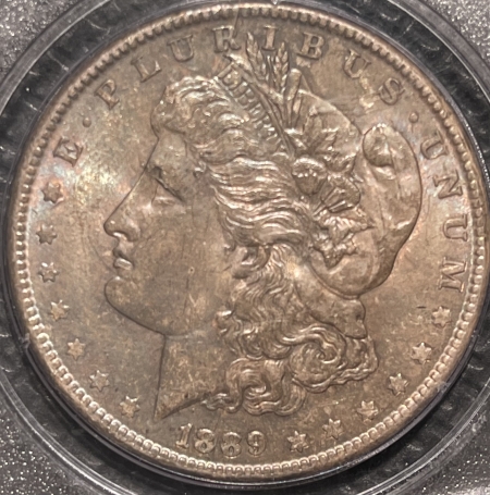 New Certified Coins 1889 MORGAN DOLLAR – PCGS MS-62 ORIGINAL TONED! RATTLER!