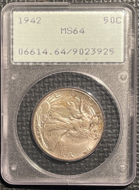 New Certified Coins 1942 WALKING LIBERTY HALF DOLLAR – PCGS MS-64 PREMIUM QUALITY! RATTLER!