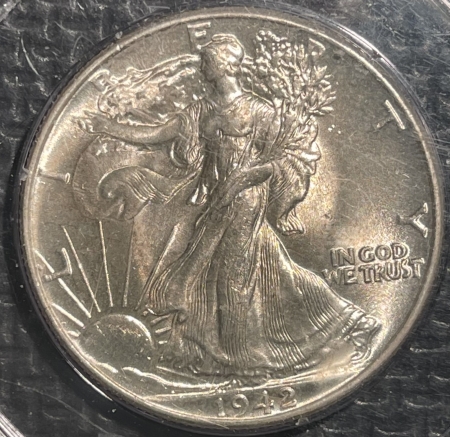 New Certified Coins 1942 WALKING LIBERTY HALF DOLLAR – PCGS MS-63 PREMIUM QUALITY! RATTLER!