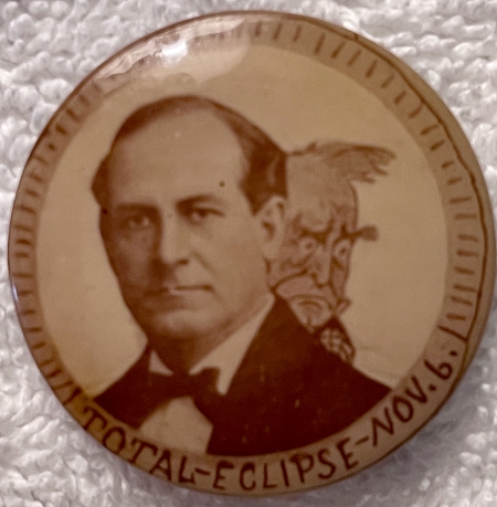 Pre-1920 EXTREMELY RARE WILLIAM BRYAN ECLIPSE 1 1/4” CELLO BUTTON, NR MINT, UNIMPROVABLE!