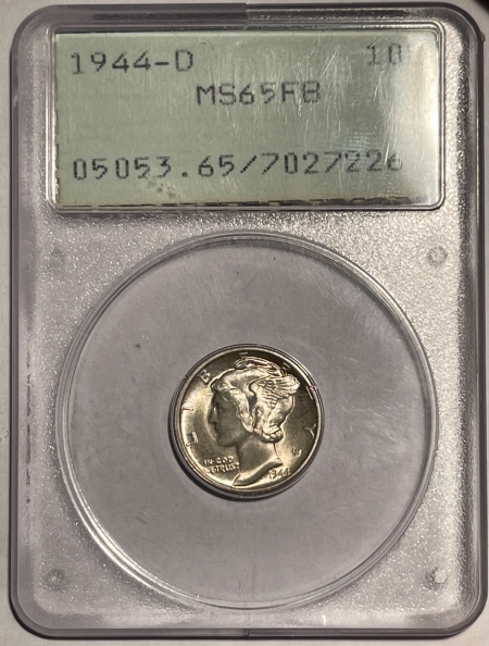 New Certified Coins 1944-D MERCURY DIME – PCGS MS-65 FB LOOKS MS-67 FB PQ++! RATTLER!