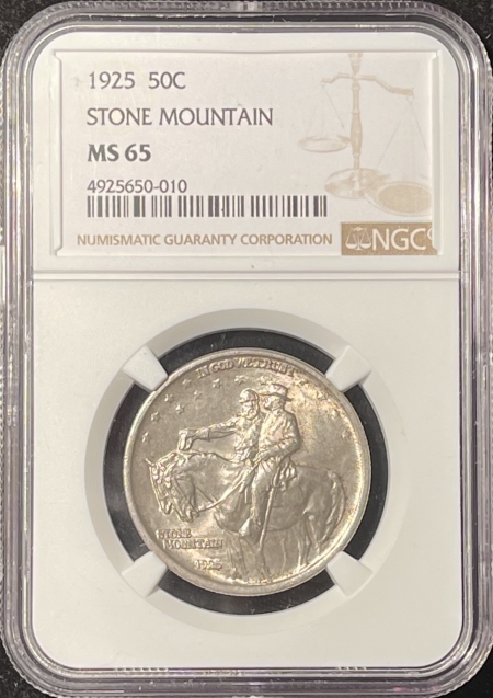New Certified Coins 1925 STONE MOUNTAIN COMMEMORATIVE HALF DOLLAR – NGC MS-65