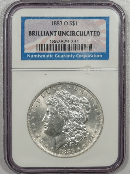 New Certified Coins 1883-O MORGAN DOLLAR – NGC BRILLIANT UNCIRCULATED