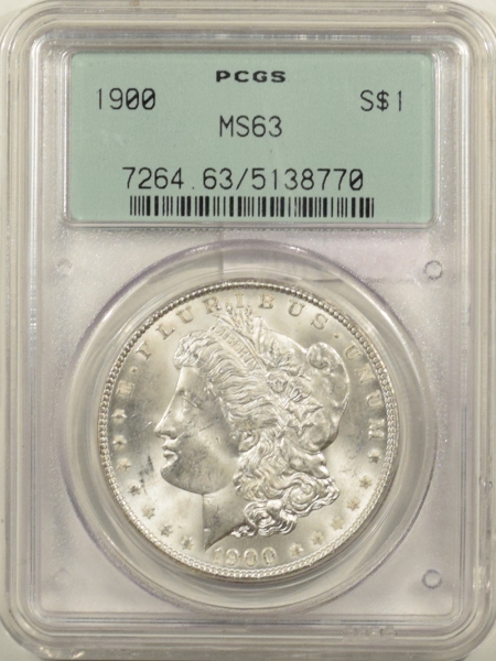 New Certified Coins 1900 MORGAN DOLLAR – PCGS MS-63 PREMIUM QUALITY! 2 PIECE RATTLER!