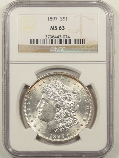 New Certified Coins 1897 MORGAN DOLLAR – NGC MS-63 PREMIUM QUALITY!