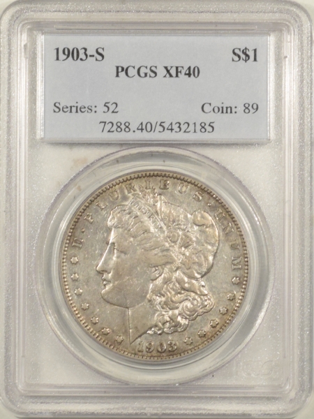 New Certified Coins 1903-S MORGAN DOLLAR – PCGS XF-40 PREMIUM QUALITY & LOOKS ALMOST AU!