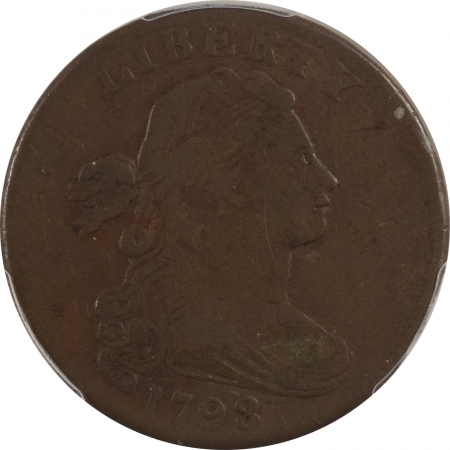 New Certified Coins 1798 DRAPED BUST LARGE CENT – PCGS VF-20 S-187 2ND HAIR STYLE, PLEASING ORIGINAL