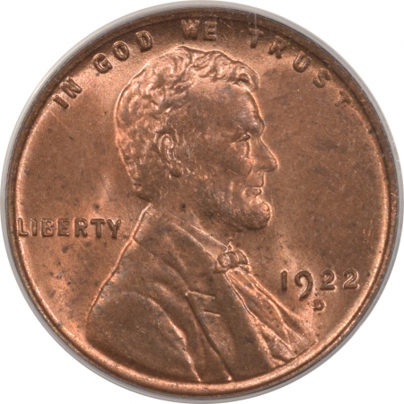 New Certified Coins 1922-D LINCOLN CENT – PCGS MS-64 RB, WELL STRUCK & GREAT LUSTER!