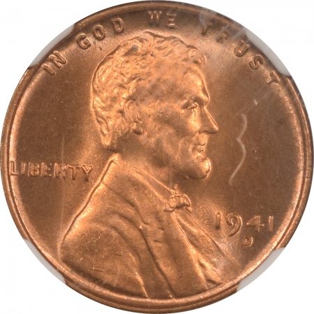 New Certified Coins 1941-D LINCOLN CENT – NGC MS-67 RB PRETTY, PREMIUM QUALITY!
