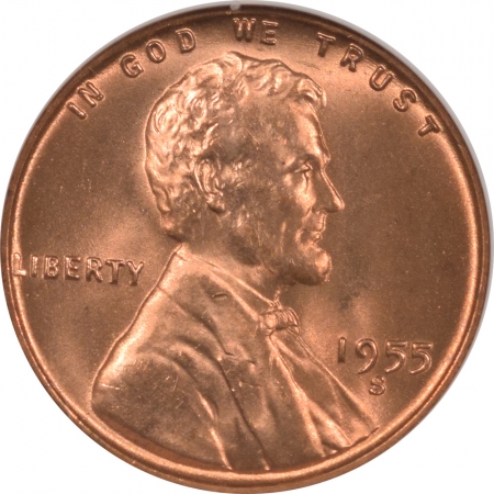 New Certified Coins 1955-S LINCOLN CENT – NGC MS-67 RD