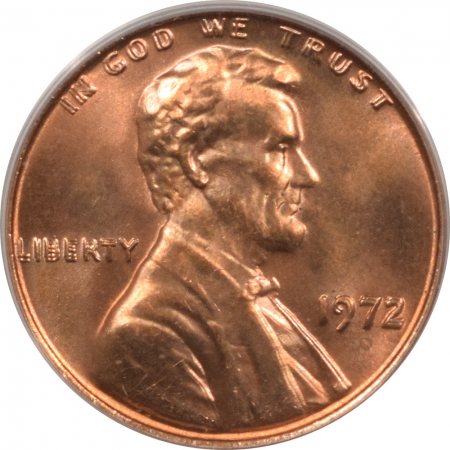 New Certified Coins 1972 LINCOLN CENT – DOUBLE DIE – PCGS MS-65 RD BLAZER, PQ & 2 PC RATTLER!