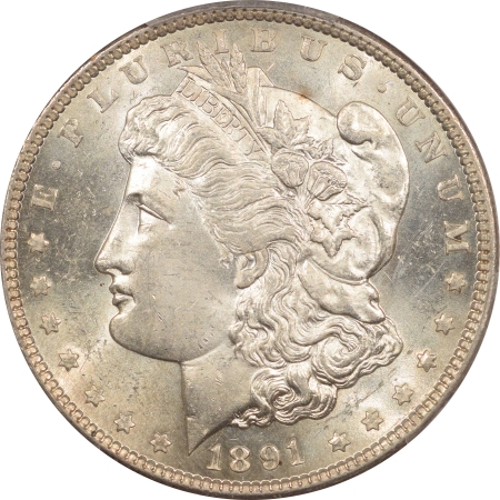 New Certified Coins 1891-CC MORGAN DOLLAR – PCGS MS-62 LOOKS 63! PREMIUM QUALITY!