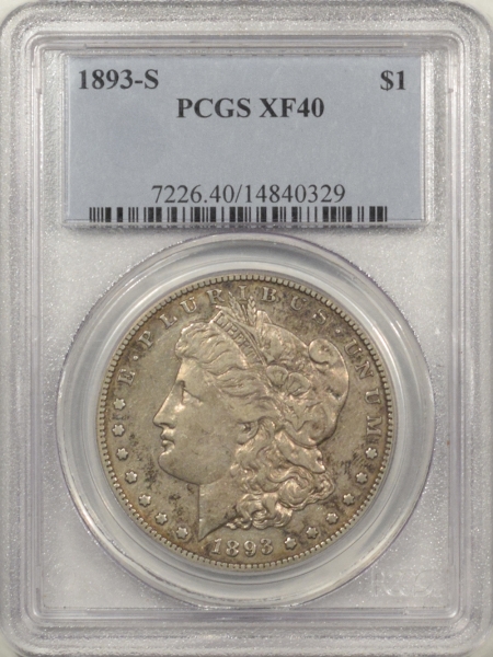 New Certified Coins 1893-S MORGAN DOLLAR – PCGS XF-40 KEY DATE!