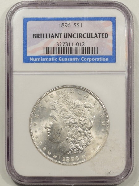 New Certified Coins 1896 MORGAN DOLLAR – NGC BRILLIANT UNCIRCULATED