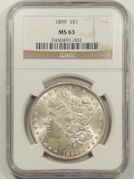 New Certified Coins 1899 MORGAN DOLLAR – NGC MS-63 PREMIUM QUALITY!