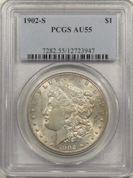 New Certified Coins 1902-S MORGAN DOLLAR – PCGS AU-55