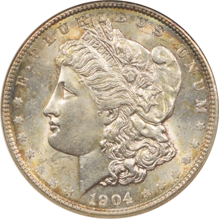 New Certified Coins 1904 MORGAN DOLLAR – ANACS MS-63 SUPER PREMIUM QUALITY! FRESH & OLD WHITE HOLDER