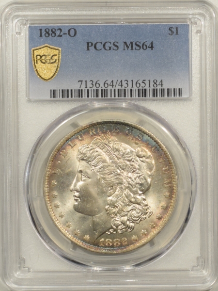 New Certified Coins 1882-O MORGAN DOLLAR – PCGS MS-64 PREMIUM QUALITY!